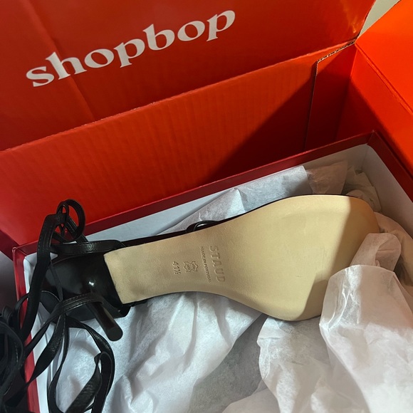 STAUD Nicola gladiator black strappy heels NEW - Picture 3 of 3